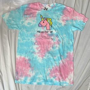 NEW Majestic AF Unicorn Tee Tie Dye MENS MEDIUM
